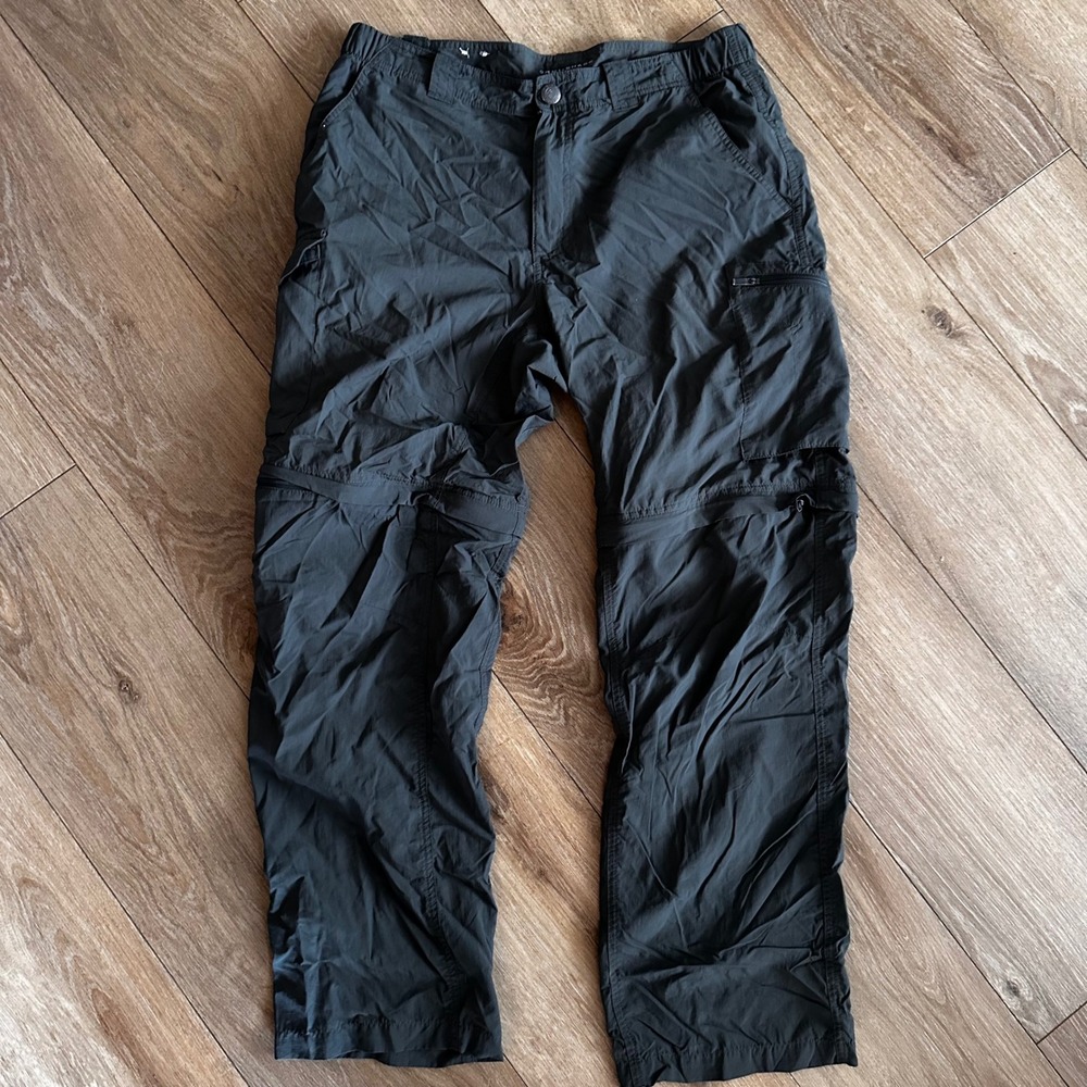 Columbia Mens Silver Ridge Convertible Cargo Pants Gray 34x30 Omni-Shade Hiking